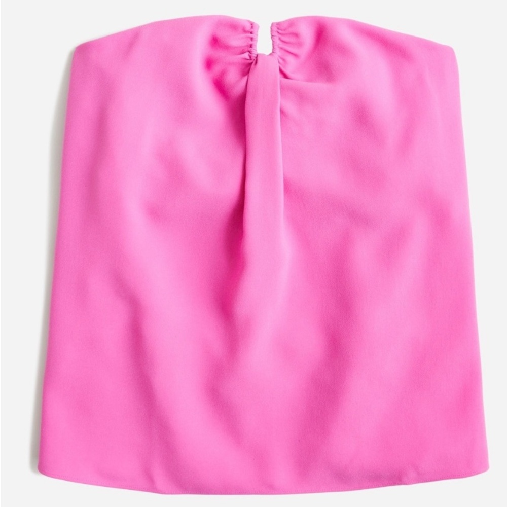 NWT J. Crew Sz 2 & 16 Soft Azalea Pink Crepe Drapey Bustier Sleeveless Top BN116
